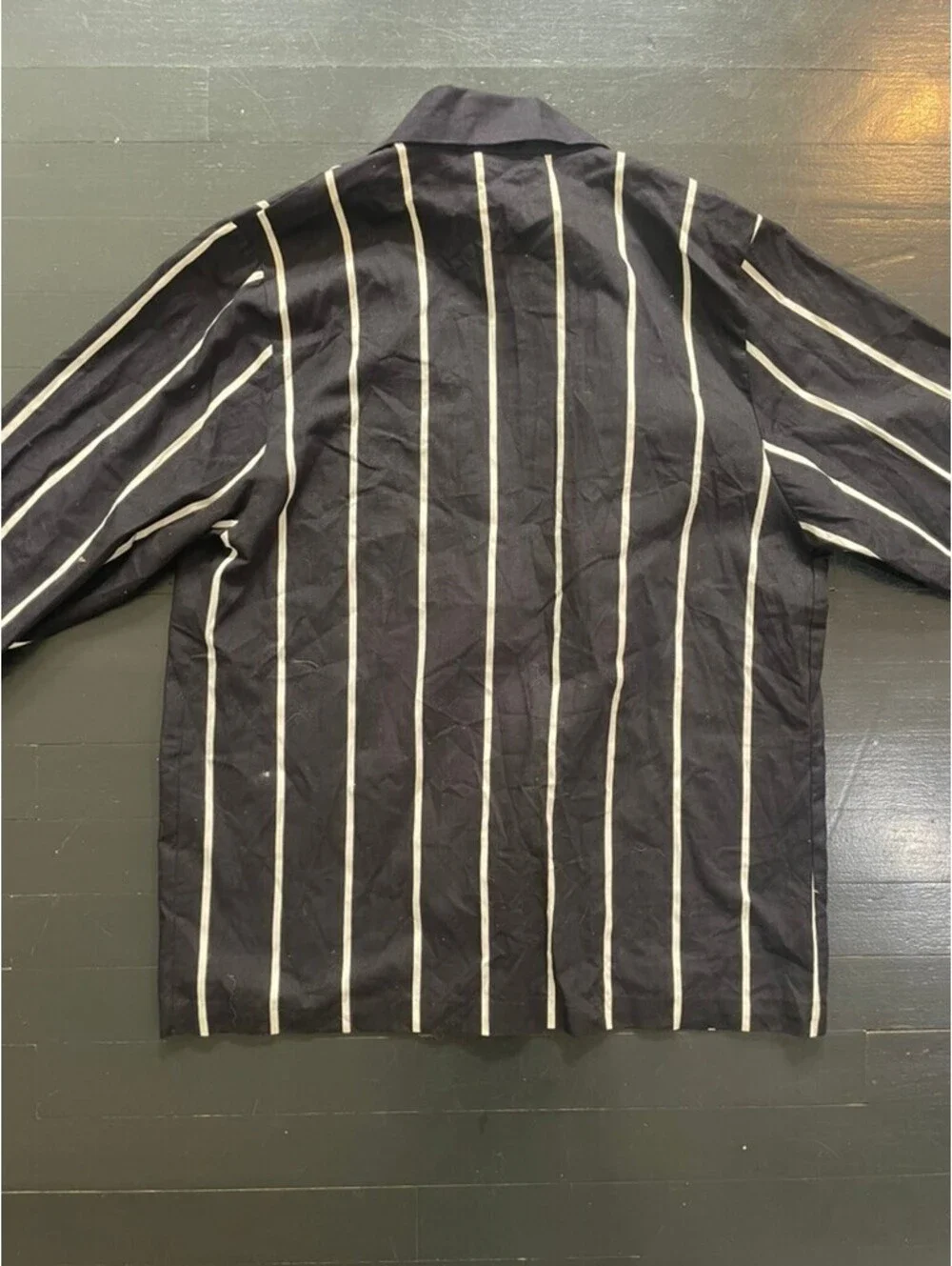 Vintage Lerner Black White Striped Lightweight Blazer